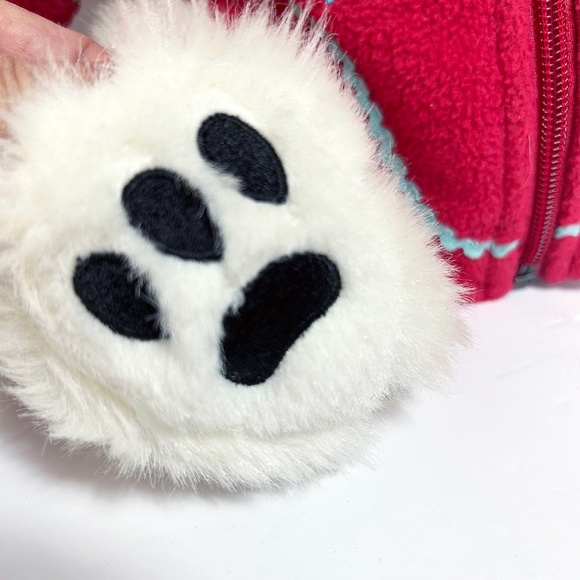 INUK  Northern Canada Plush Bear with red embroidered fleece jacket - Picture 4 of 10